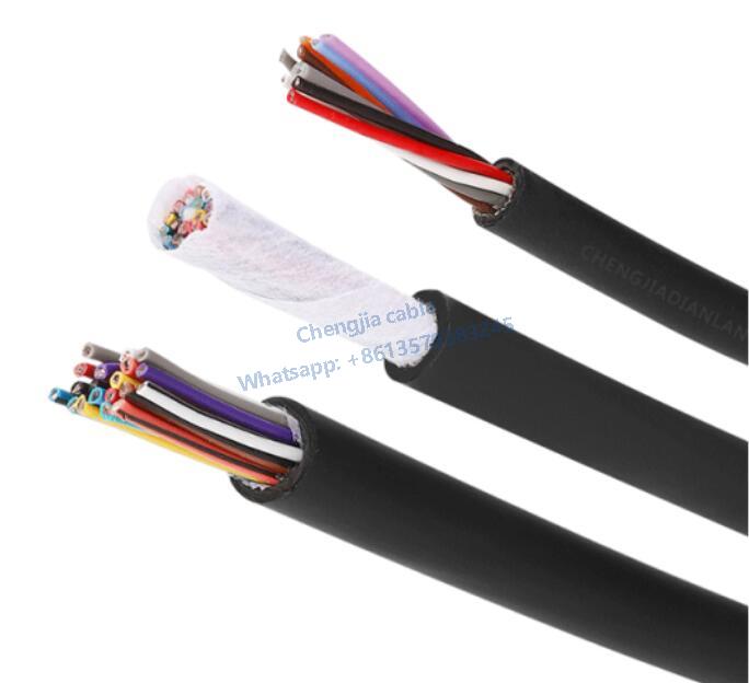 2-core to 50-core 0.14/0.2/0.3 mm tinned copper wire flexible PVC low-speed motion drag chain control pvc cables
