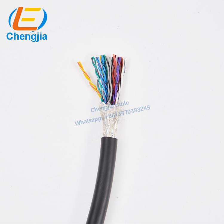 Low-speed motion drag chain cable 4X2X0.14mm² RTVVSP twisted shielded pair cable data transmission cable