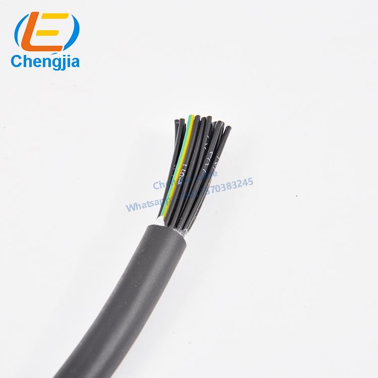 RVV0.5/0.75/1./1.5/2./2.5 mm standard flexible control cable 2 cores to 50 cores Low speed motion unshielded control encoder cable