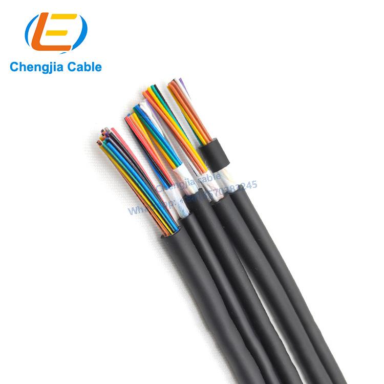 0.14/0.2/0.3 mm RVVP tinned copper wire braided shield aluminum foil wrapped shield signal control industrial cable