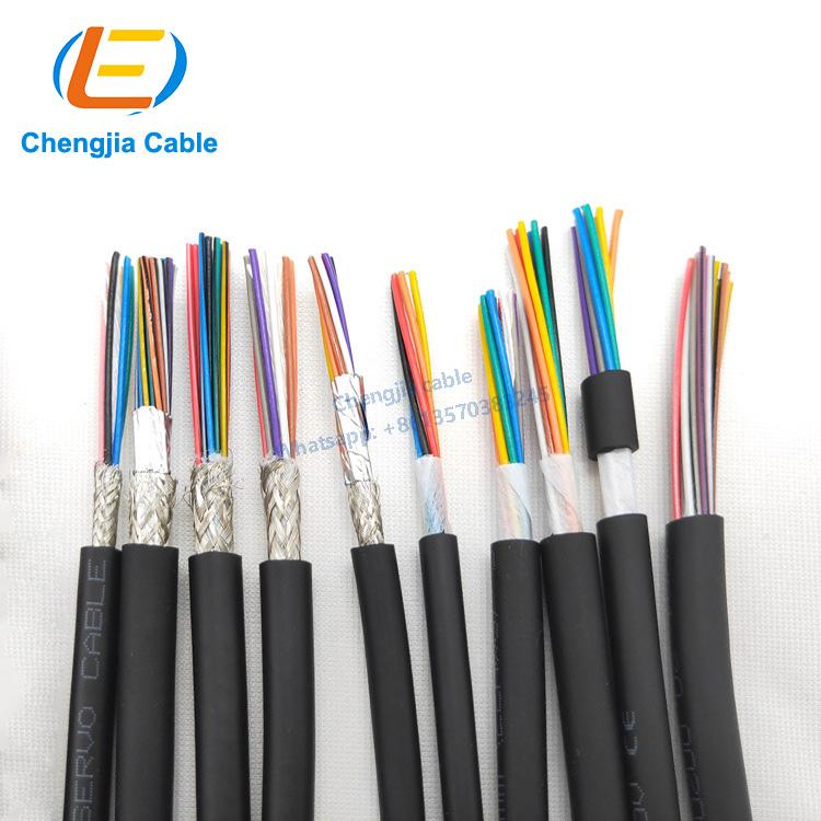 2/3/4/5/6/7/8/9/10-core aluminum foil + tinned copper braided double shield TRVVP drag chain control cable chainflex
