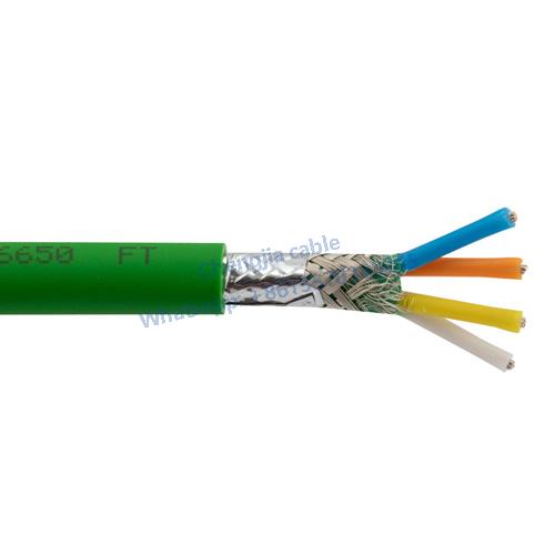 4*22AWG/0.34 PUR Profinet Ethernet Cable Industrial Ethernet Bus I/O and Fieldbus Manufacturer