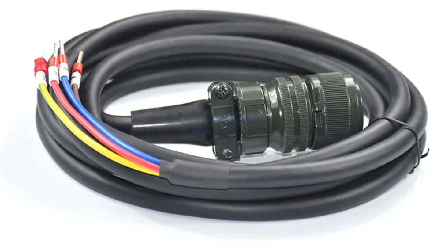 Mitsubishi Servo Motor Cable J3/J4/JE series high power cable1.5KW servo power cable MR-PWCNS4CBL-1M, high-flex 4*1.5mm