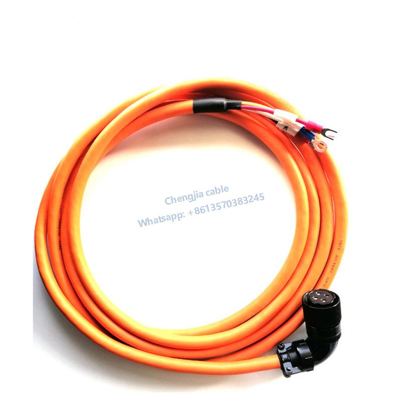 Power cable 3m shielded 4x 0,82mm Schneider 23/26 Series Low Power High Flexibility Power Cable VW3M5D1AR30-H