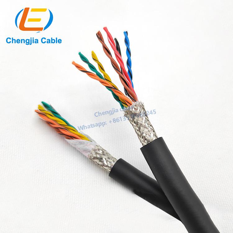 4P*24AWG RVVSP8*0.2mm twisted shielded signal wire