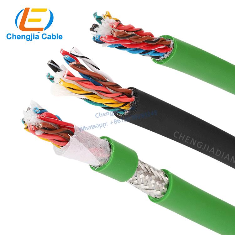 2P×26AWG PUR Jacket Tinned Copper Shielded Twisit Pair Flexible Cable