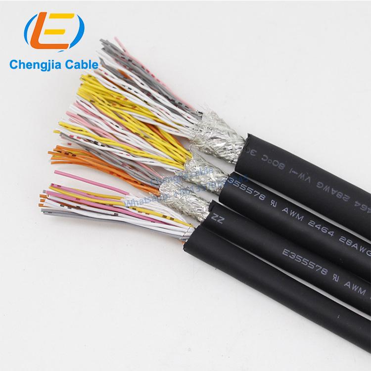 UL20276 50-core × 0.08 mm twisted pair shielded control cable I/O Cables Computer Cables data bus 25P × 28 AWG PLC connection cable